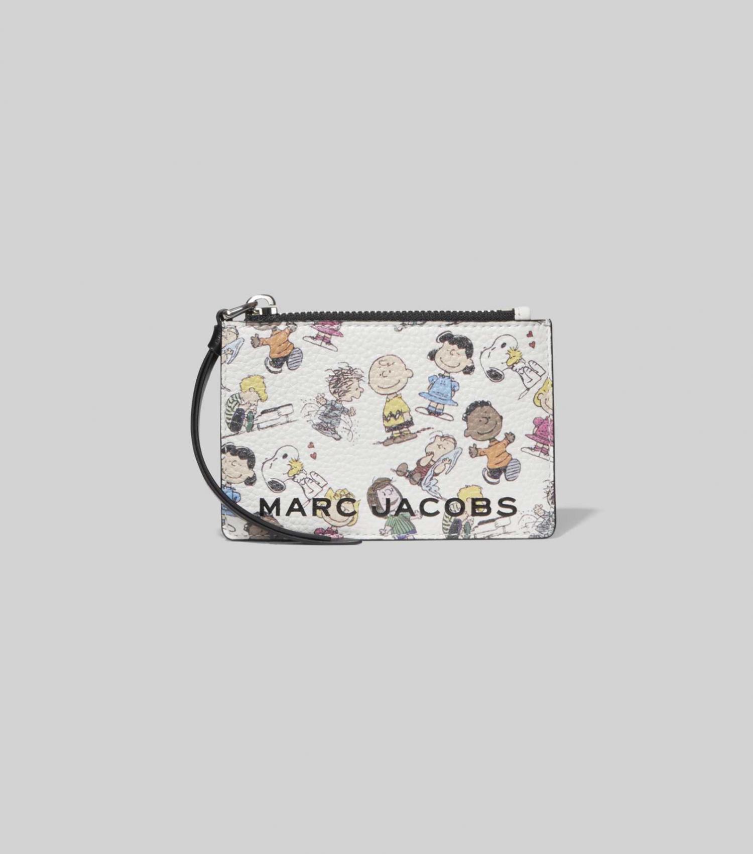 Marc Jacobs Peanuts X Marc Jacobs Box Top Zip Multi Wallet White Multi